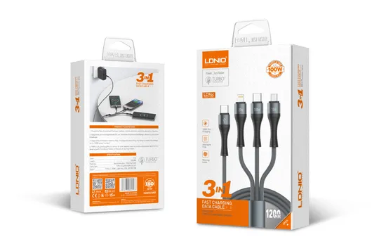 Ldnio LC94c Professional 3 Way 100W Charger Cable USB