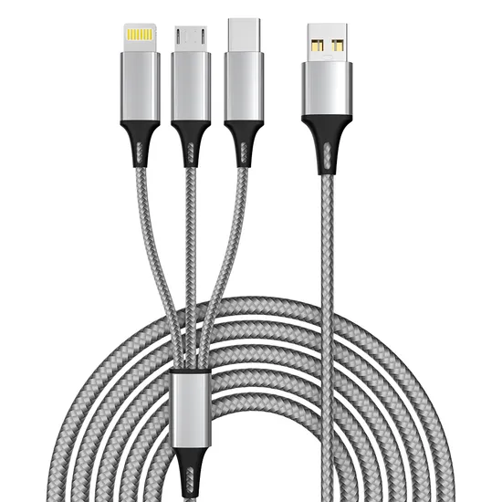 3 in 1 Cable USB a to Lightning Micro Type