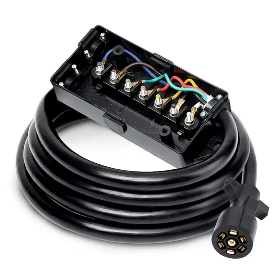 4 Wire Flat to 7 Way RV Trailer Light Plug Wire Harness Converter Adapter for Car Truck Trailer Hitch 